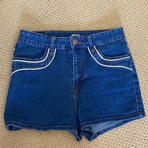 BDG High Rise Erin Blue Contrast Shorts